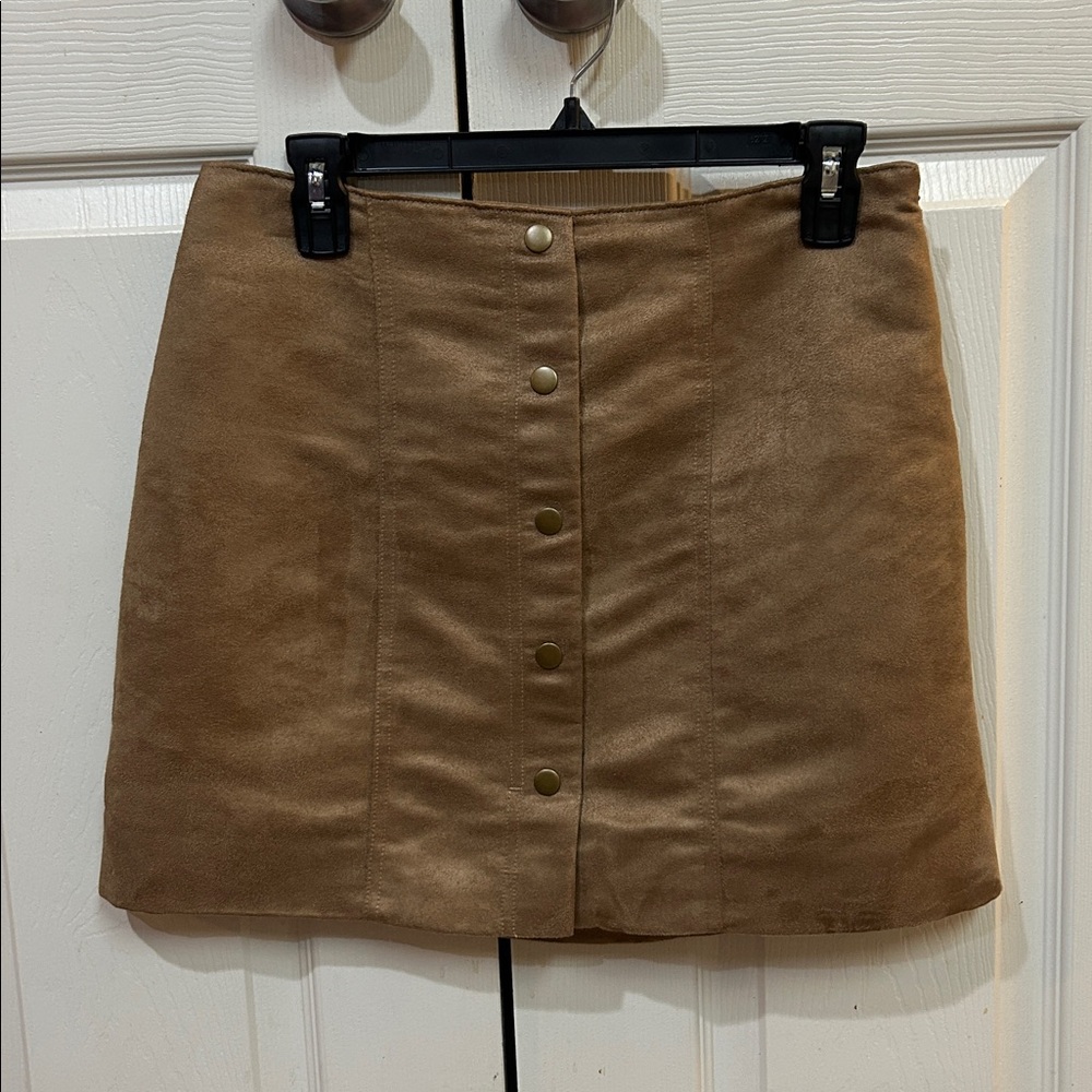 GAP Brown Faux Suede Skirt